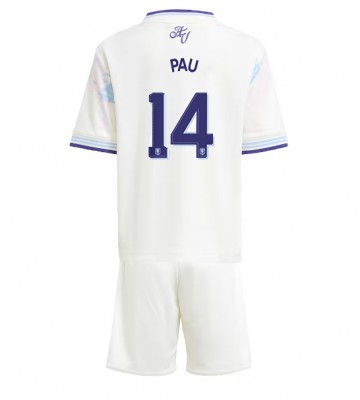 Aston Villa Pau Torres #14 Tredjetrøje Børn 2025-26 Kortærmet (+ Korte bukser)